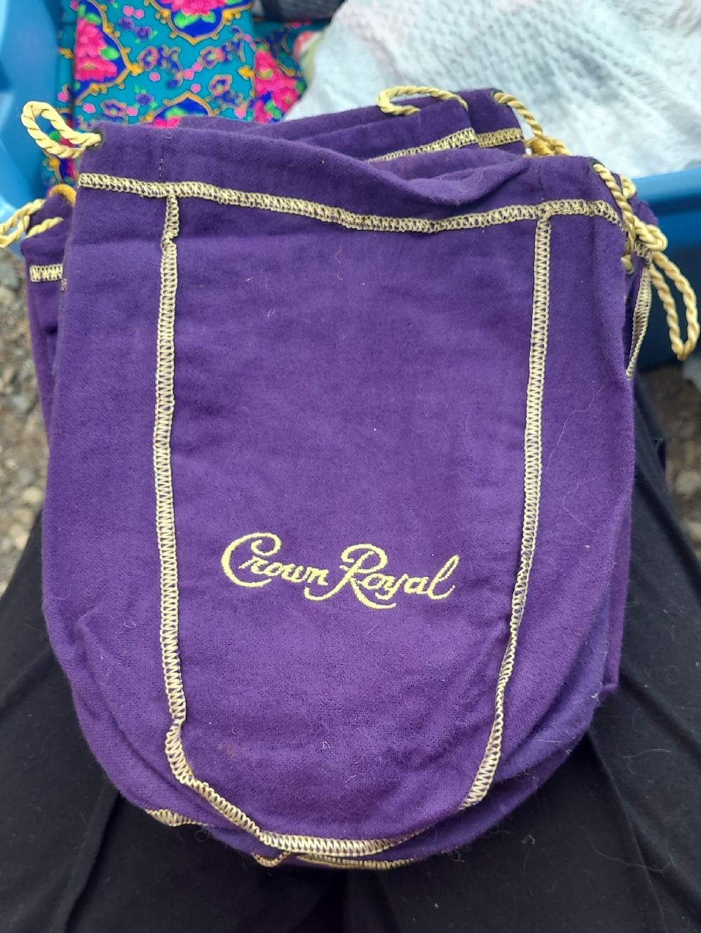Purple Velvet Drawstring Bag - 16 Crown Royal bags